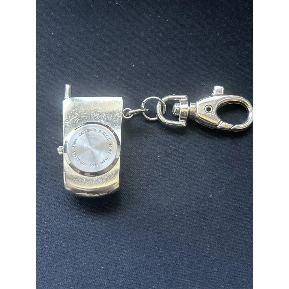 Flip Phone Keychain Quartz Watch